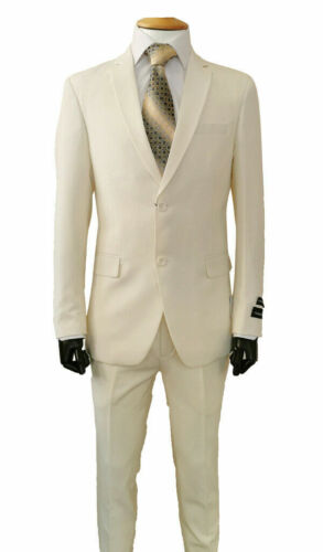 Men’s Formal Slim Fit Suit 2 Piece Two Button Solid Colors (10) Jacket & Pants - Picture 12 of 32