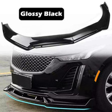 For Cadillac Xts 2013-2019 Gloss Front Bumper Lip Splitter Spoiler Chin Body Kit