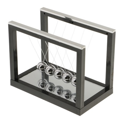 Newton S Cradle With Mirror Desk Game Balls Executive Office Toy