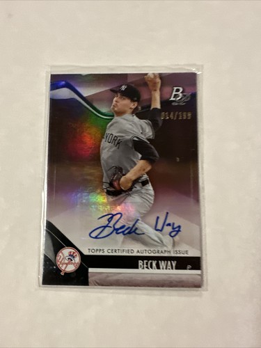 2021 Bowman Platinum Top Prospects Auto Beck Way #TOP-18 Auto 014/199 Royals - Picture 5 of 15
