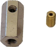 Wilesco 01531 Manometersockel vernickelt + Gewindestift M6