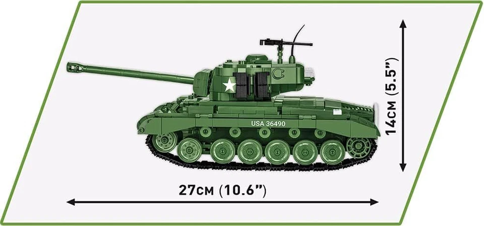 COBI - Tank M26 PERSHING T26E3 - 904 Pieces - 1/28 - COB2564 - Image 3 of 4
