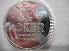 1 OZ.999 PURE SILVER  NEW  DETAILED STACKABLE  POKER CARD GUARD COIN BOXED +GOLD