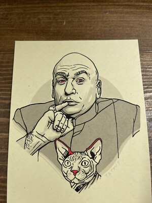 Tyler Stout  Dr Evil  Austin Powers Handbill Mini Print Pro Cons Series 6
