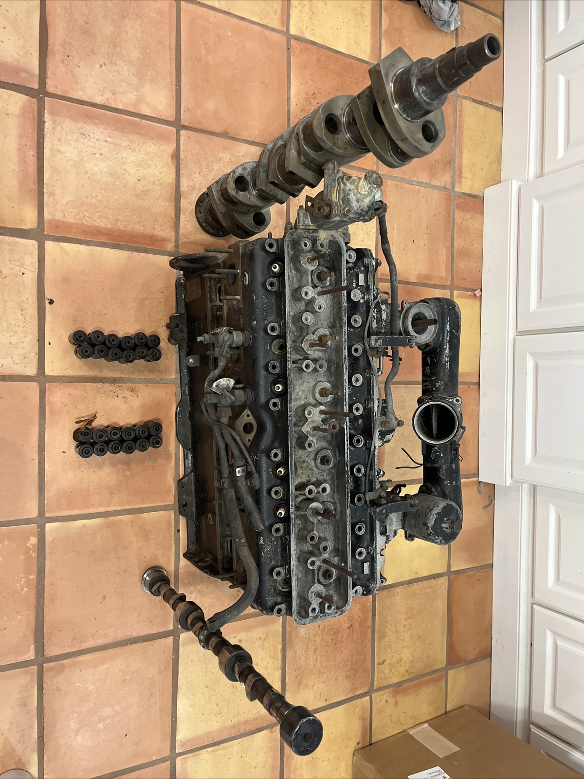 1950s Dawn/wrath Bentley Rolls Inline 6 Engine Cylinder Head Crank Cam Valves