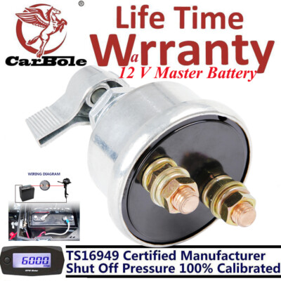 12-24V Master Battery Disconnect Switch High Current Heavy Duty Power Shut Off