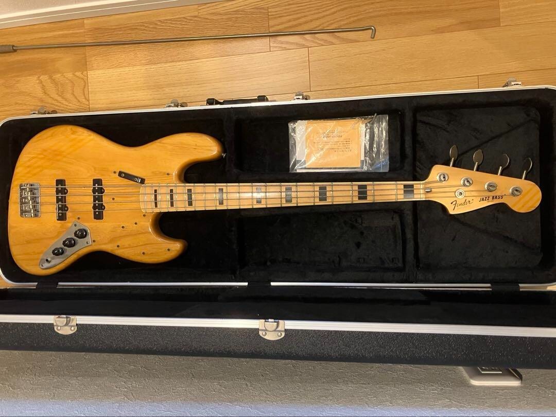 Fender Japan JB-75 Jazz Bass Natural w/ Hard Case From JAPAN