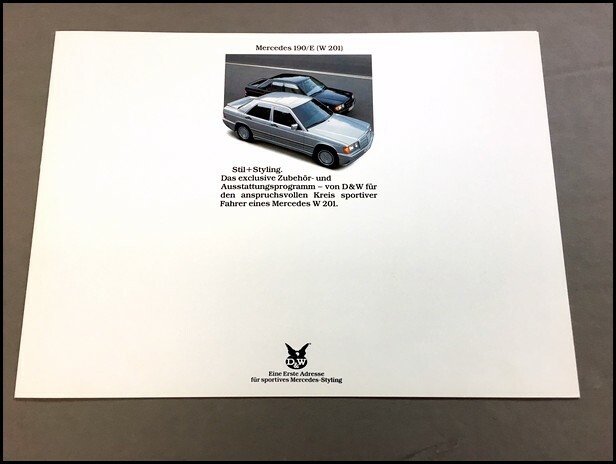 1985 1986 1987 Mercedes Benz 190E W201 D&W Modified Car Sales