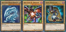 Blue Eyes White Dragon Kaiba Artwork Dark Magician Red Eyes B Dragon Set Yugioh