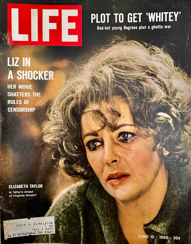 Life Mag,June 10,1966."ElizTaylor"+ 8 Stills 7 Blk & Wht 1 Color Burton Jordan