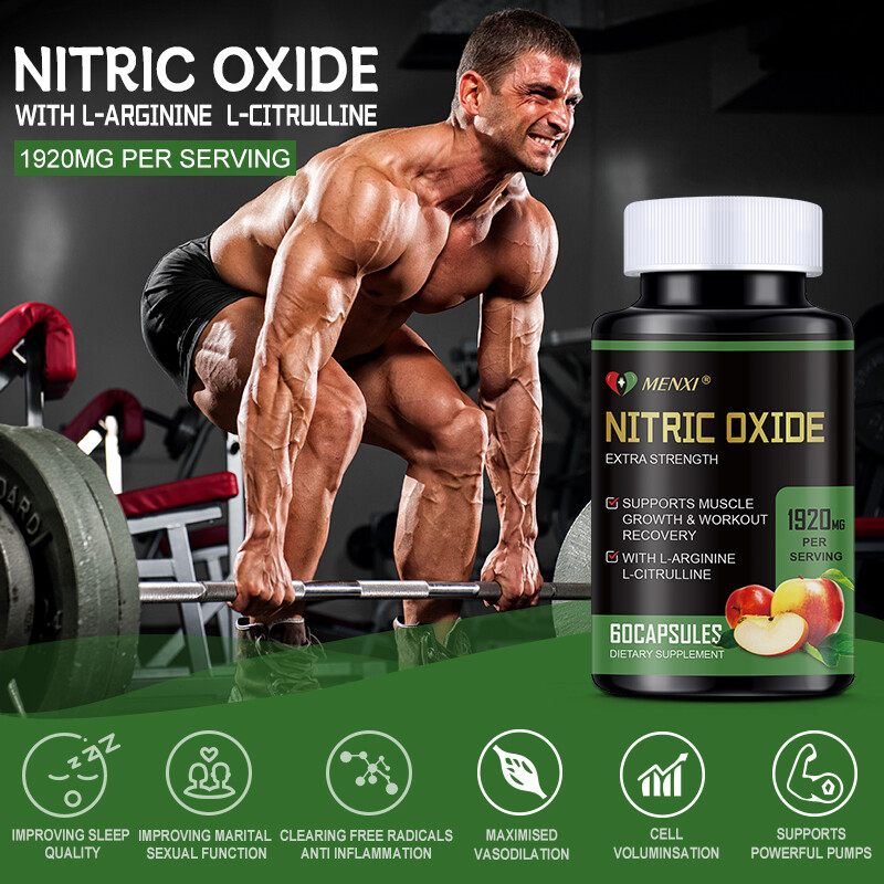 Booster Oxyde Nitrique L-Arginine & L-Citrulline - 30/60/120 Gélules, Naturel, Sans Cruauté