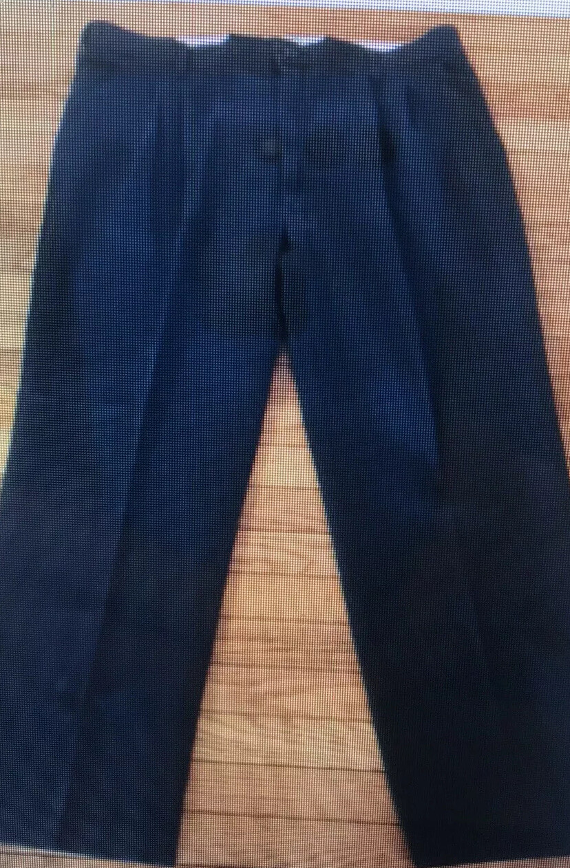 Men's Red Kap Pleated Used Work Pants Excellent PT44 Navy eBay