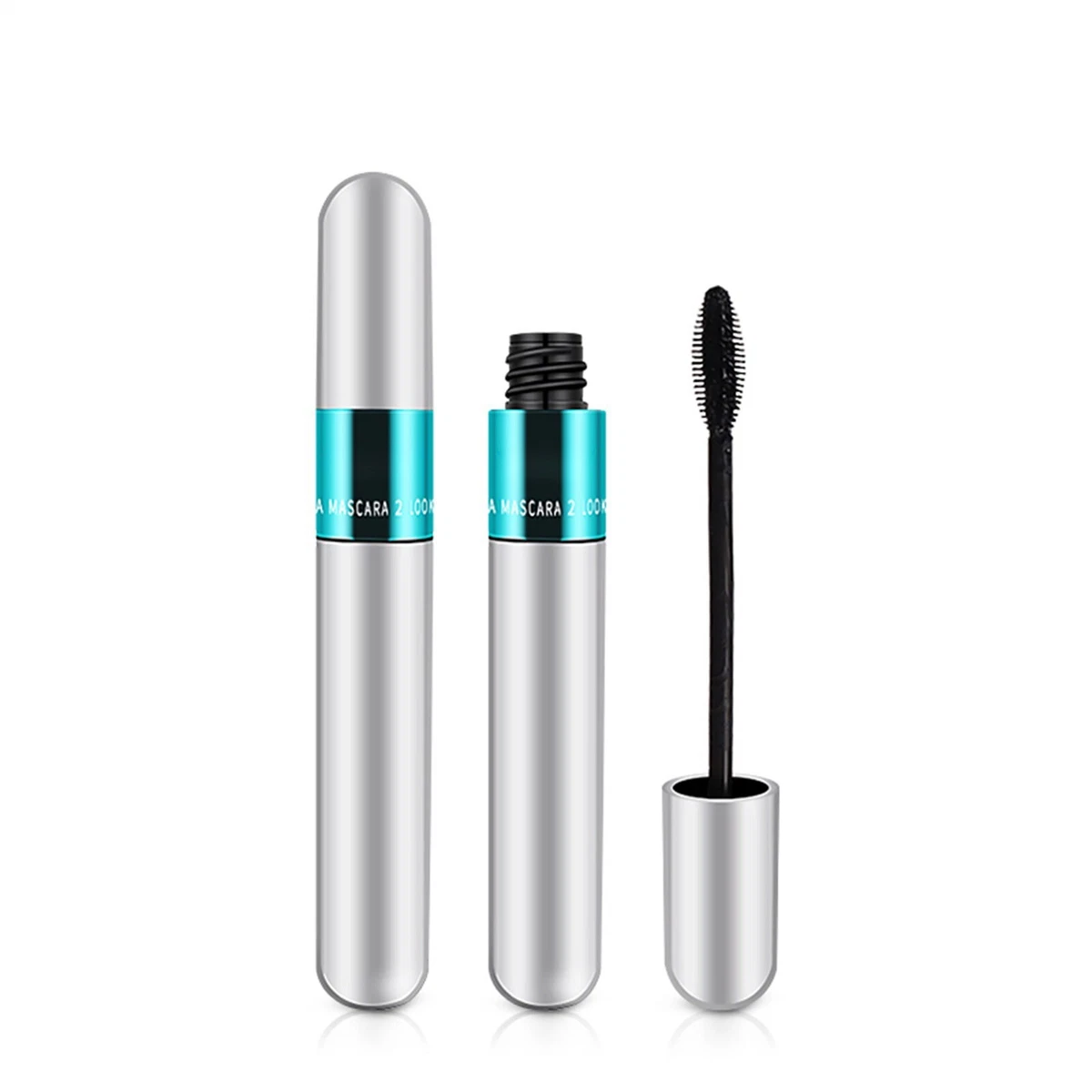 VIBELY Thick Long Waterproof 4D Mascara Makeup Cosmetic Silver Tube