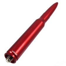 Anodized Red 50 Caliber Bullet Short Stubby Antenna For Ford F150 F250 F350