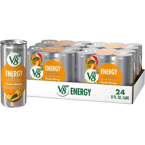Peach Mango Juice Energy Drink 8 fl oz Can 24 Pack