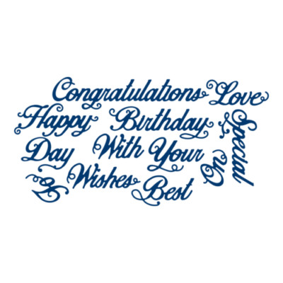 Tattered Lace FLOURISH SENTIMENTS Stanzenset TLD0622 - KOSTENLOSER UK-VERSAND & VERPACKUNG - 12 Wörter Stanzen