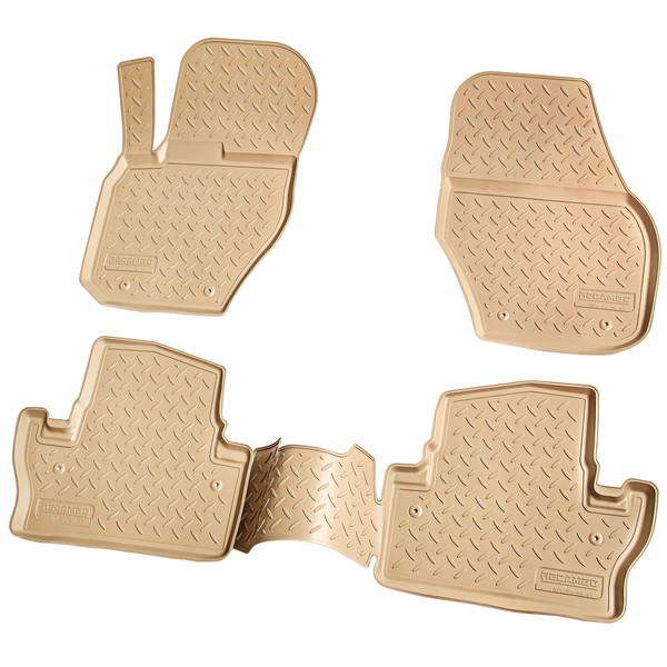 3D Gummi Fussmatten Passend FüR Volvo V60 | BJ 2010 - 2018 | Beige Passgenau-image