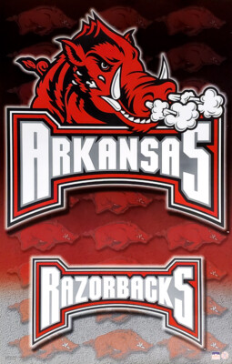 Team Razorbacks Logo ARKANSAS RAZORBACKS Official NCAA Team Logo 22x34 POSTER | eBay