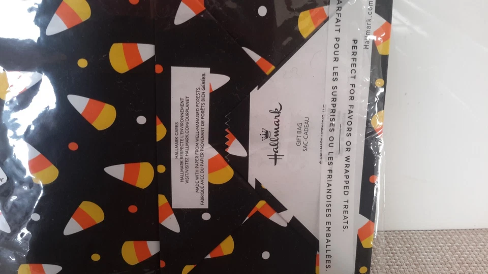 Juego de 12 bolsas de fiesta envoltura de regalo con sello 10x5" negro amarillo naranja NUEVO Foto 3 de 4