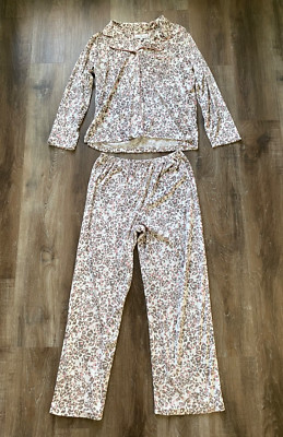 KAREN NEUBURGER~NEW leopard/cheetah print 2 pc pajama set~ladies size MEDIUM~M
