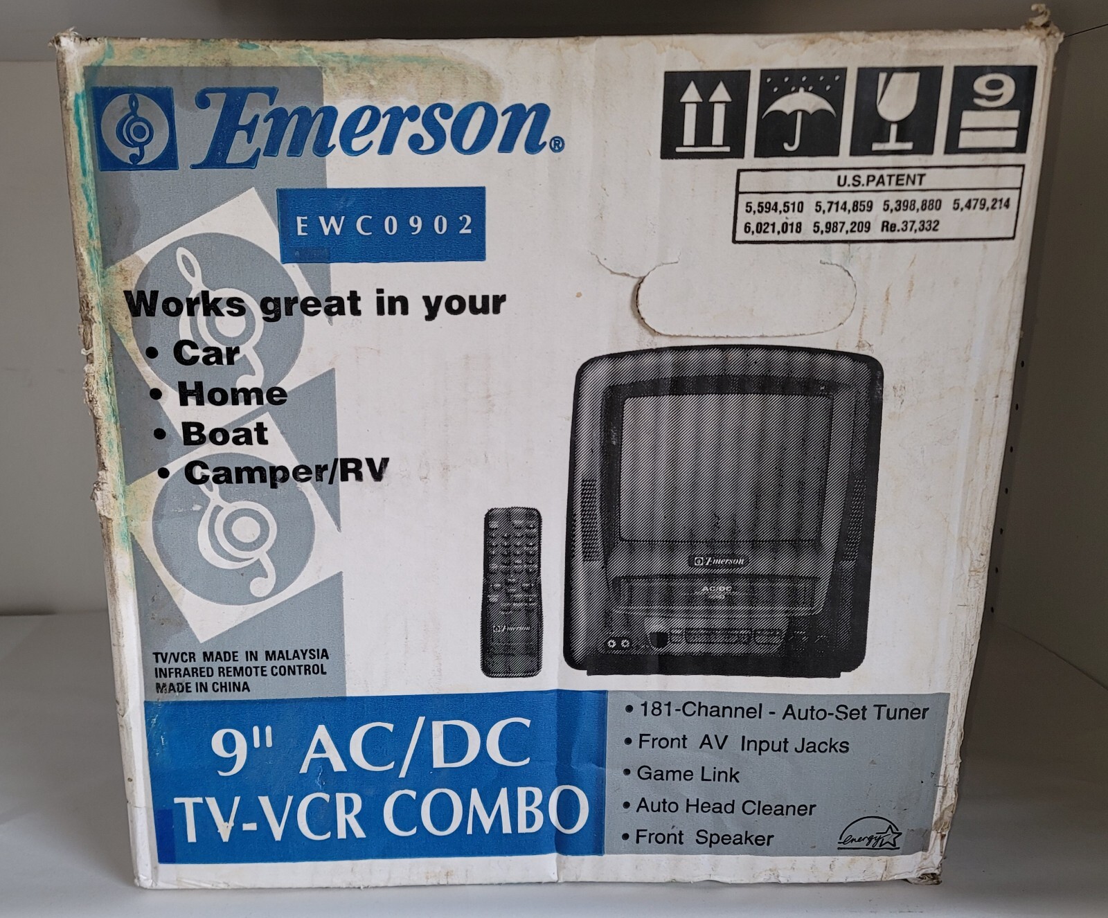 NOS Emerson EWC0903 9" CRT TV VCR Combo VHS Retro Gaming VCR Brand New Old Stock eBay