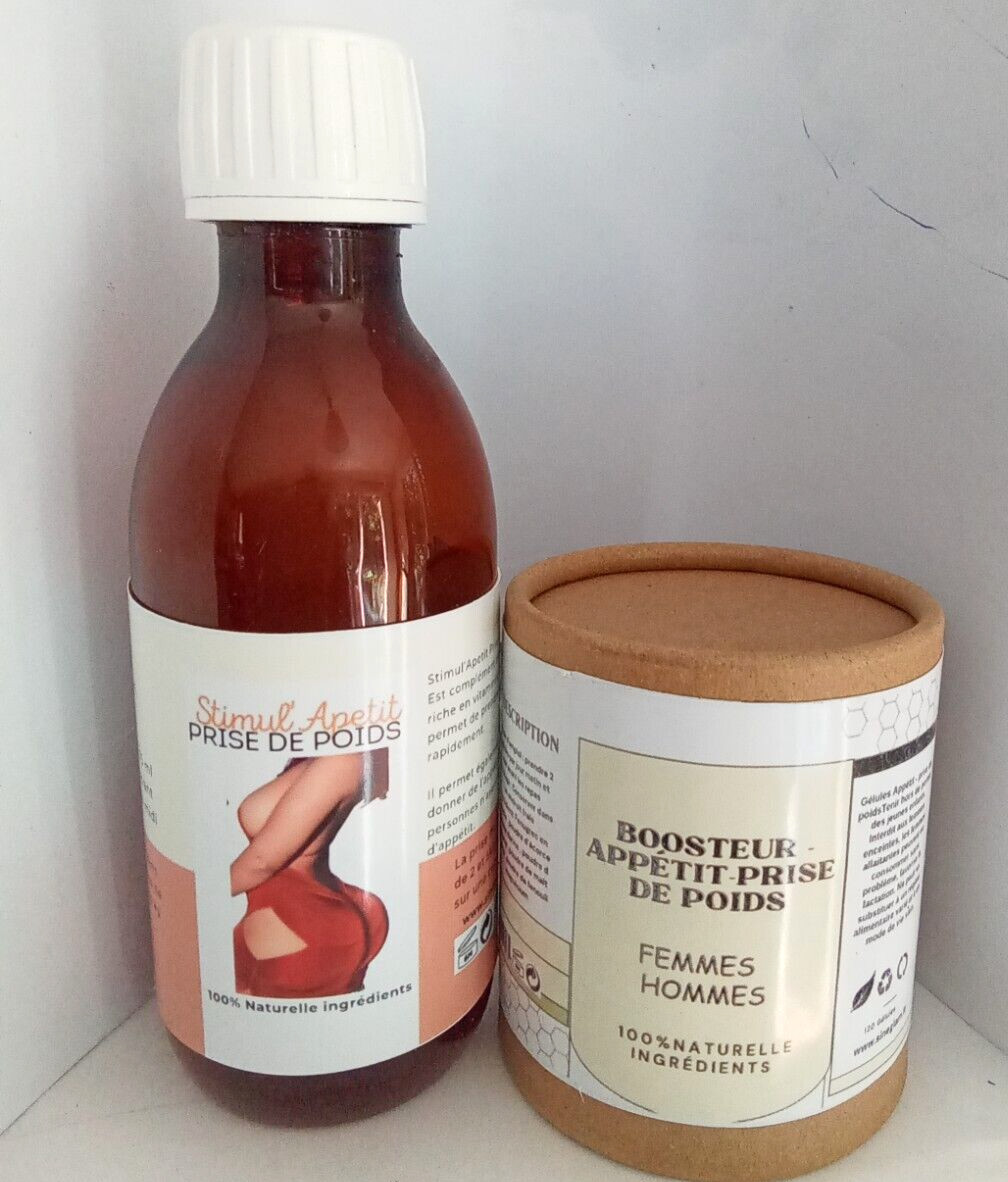 Pack prise de poids pour en finir avec la maigreur sirop et 60 gélules vitalité