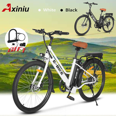 Axiniu E-Bike 26'' Electric Bicycle for Adults 750W Motor City Commuter Ebike