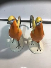Vintage Pair of Pheasants Figurines Czechoslovakia