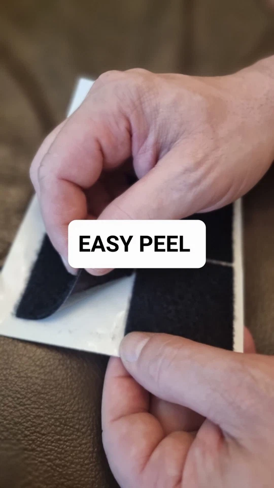 VELCRO® Stick-On Hook & Loop Dots – 80mm Round Pads – Black or White Fastener - Image 4 of 4