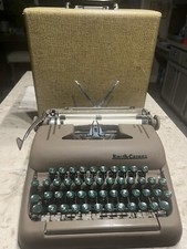Vintage 1950's Smith-Corona Silent Typewriter Brown With Green Keys EUC thumbnail