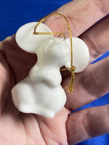 White porcelain MOUSE-shaped ORNAMENTS 4pcs All White READ - Picture 22 of 24