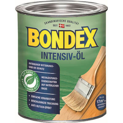 BONDEX Intensiv-Öl, 0,75l für 16,5m², wasserbasiert, beschleunigte Trocknung