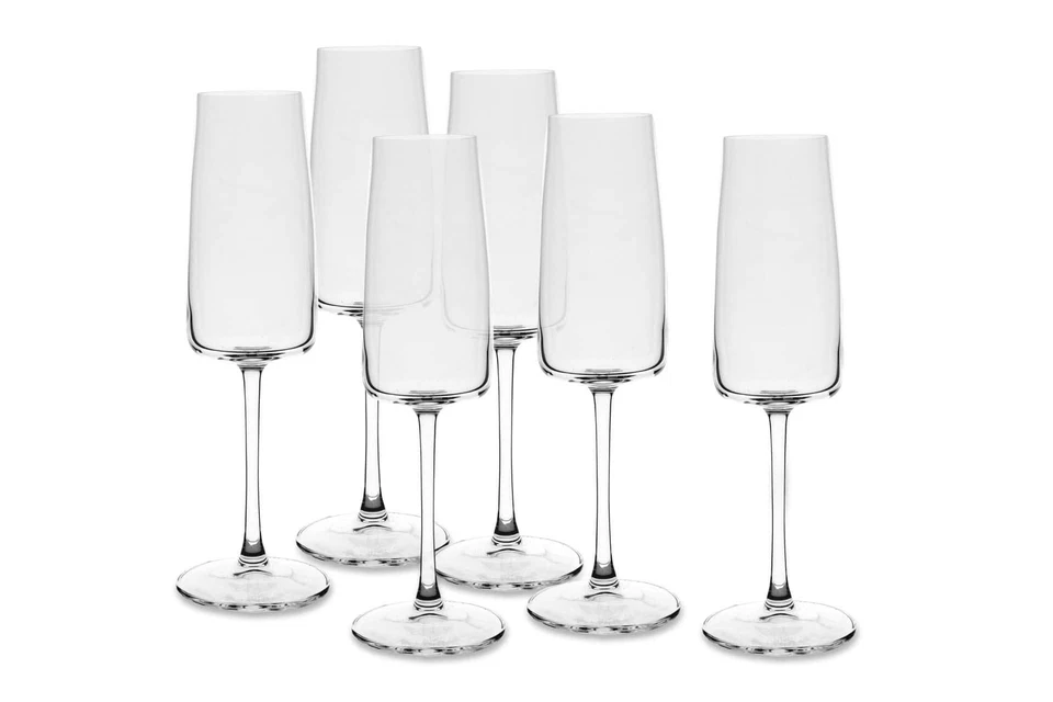 Set De 6 Cálices Flute Spumante ESSENTIAL 30 Cl Eco Cristal - RCR Italiana - Bar - Imagen 2 de 4