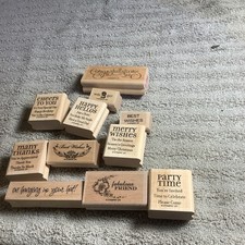 Stampin' Up wood stamp set Lot 9
