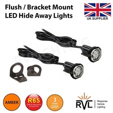 Luces LED estroboscópicas ámbar ocultas advertencia 12V 24V soporte empotrado barra de luz baliza