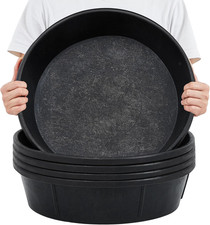 5 Pcs 12 Quart Rubber Feed Pan for Horses, Go...
