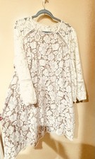 Vince Camuto Plus Size 18W Ivory Floral Lace  Dress -Bridal Shower Dress - NWT