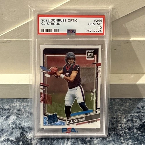 95440535 C.J. Stroud 2023 Panini Donruss Optic #244 RC Rated Rookie PSA 10