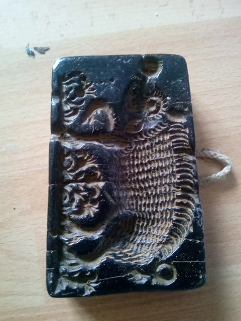 Model Schwarz Springerle Wildschwein Wachs Schwein Deko Anhänger Alt - Bild 2 von 3