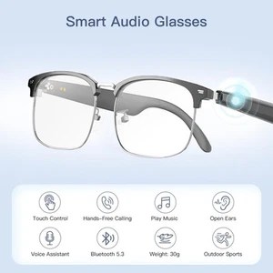 Smart AI Translation Glasses Voice Assistant Music&Call Outdoor Audio Headphone