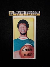 1970-71 Lew Alcindor Kareem Abdul-Jabbar Topps Tall Boy Card #75 Bucks Vintage