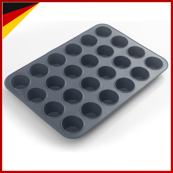 Muffinform Silikon Antihaft FüR 24 Muffins 34X23X2,5 Cm Grau Backform-image