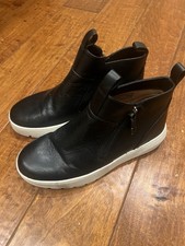 Vionic Brinkley black leather ankle boots side zip New Sz 6 Ladies New