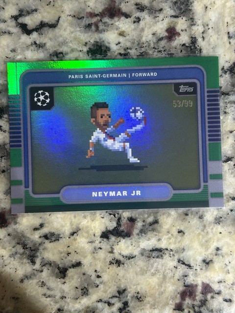 2025-26 Topps UEFA Flagship UCC - Neymar - PSG 8-Bit - /99 Green