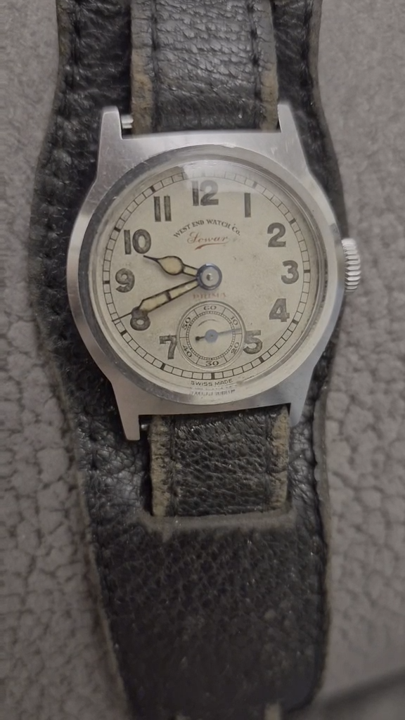 Steel West End Watch Co. Sowar Prima Vintage Wristwatch, circa