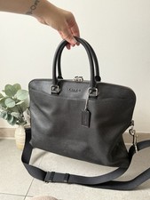 Coach cartella in pelle borsa per laptop borsa a tracolla nera portafoglio Beckett