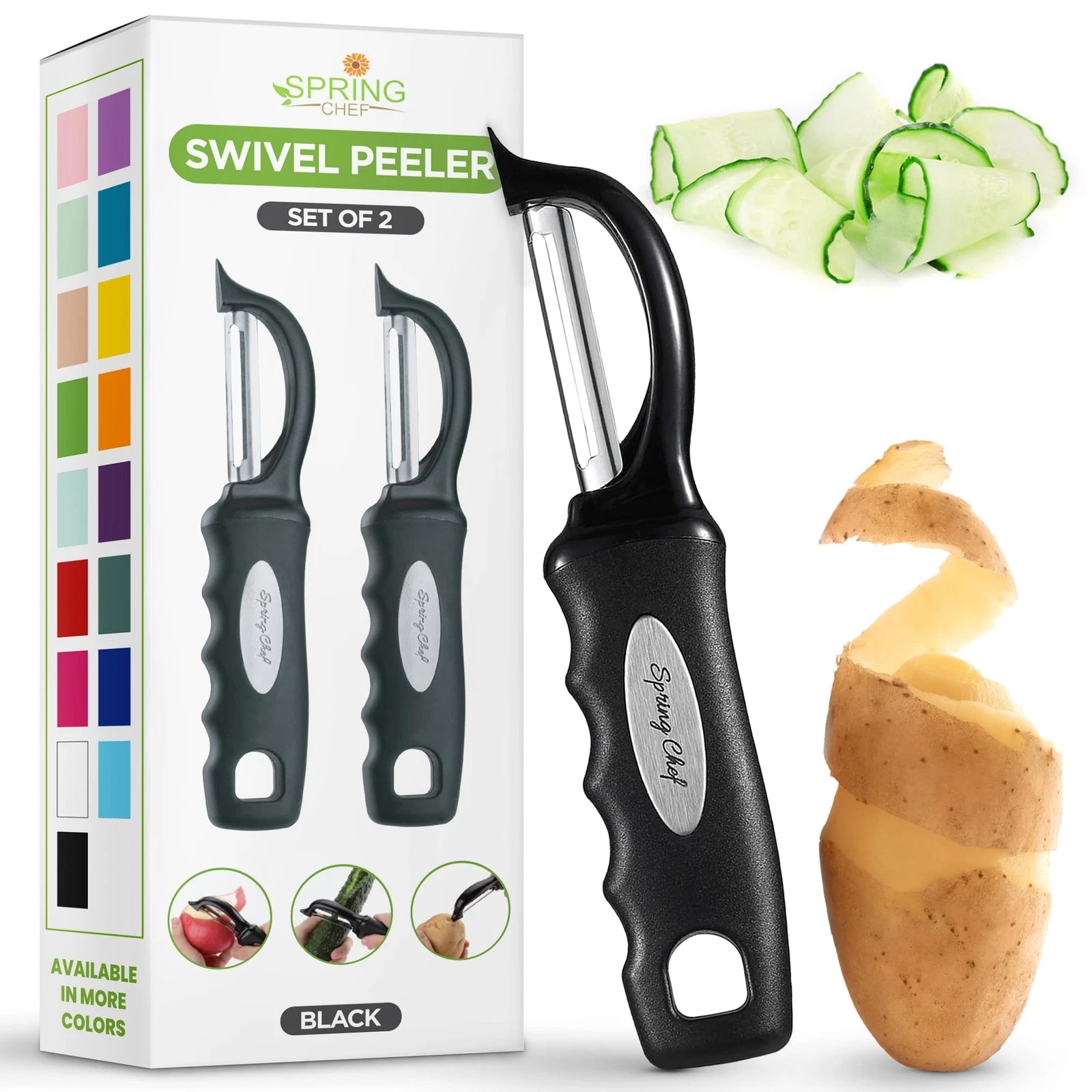 Premium Swivel Vegetable Peeler, Soft Grip Handle and Ultra Sharp Stainless S...