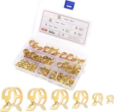 Spring Hose Clamp Assortment Kit,6 Size Fuel Line Clamp for Fastening Vacuum ...