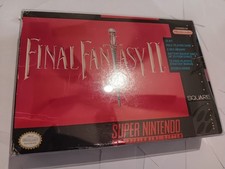 Final Fantasy II (SNES Square, 1991) CIB ~ w/ Pristine Map ~ Authentic 