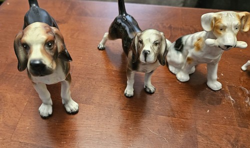 Leftons Exclusives Bone Japan Large Foxhounds Spaniel French Bulldog Figurines - Picture 4 of 13